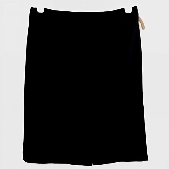 Talbots Black Rayon Blend Pencil Skirt Back Zipper and Slit Size 4 Petite - Picture 1 of 6